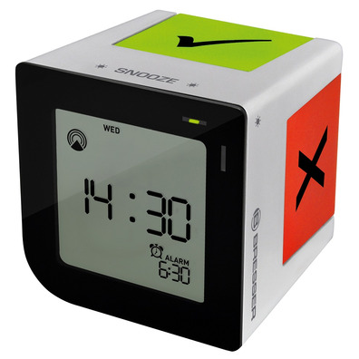 Reloj Despertador Bresser Flipme RCC Alarme Clock Silver