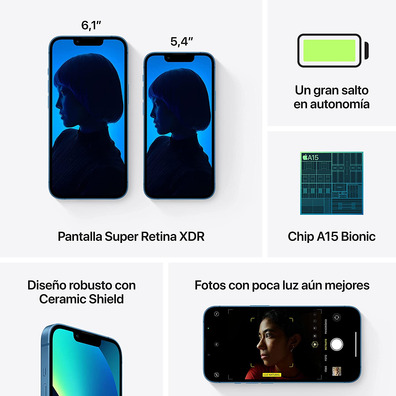 Smartphone Apple iPhone 13 512GB 6.1''5G Azul