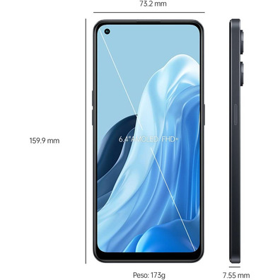 Smartphone Oppo Reno8 Lite 5G 8GB/128 Go Cosmic Noir