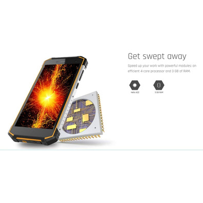 Smartphone Ruggerizado Hammer Energy 2 3GB/32GB 5.5 " Negro y Naranja