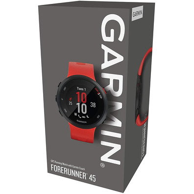 Smartwatch Garmin Forerunner 45 Notificaciones / Frecuencia Cardíaca/GPS Rojo