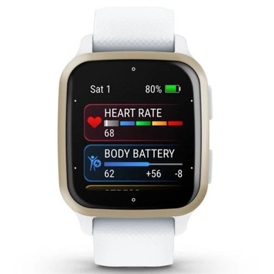 Smartwatch Garmin Venu SQ 2 40mm Oro Crema y Blanco