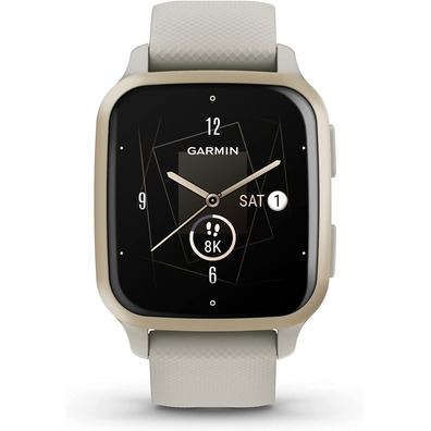 Smartwatch Garmin Venu SQ2 Music Edition 40mm GPS Oro Crema y Gris