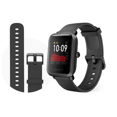 Smartwatch Huami Amazfit Bip S Noir de Carbone 3.25"/BT5.0/moniteur de fréquence Cardiaque/GPS