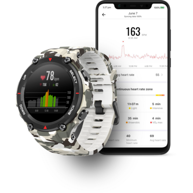 Smartwatch Huami Amazfit T-Rex Vert 1.3"/BT/moniteur de fréquence Cardiaque/GPS