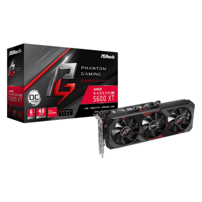 Tarjeta Gráfica Asrock RX5600 XT Phantom Gaming D3 6 Go OC