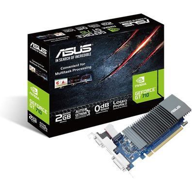 Tarjeta Gráfica ASUS GT710 SL-2GD5 Silent 2Go GDDR5 Low Profile