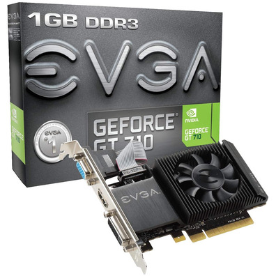 Tarjeta Gráfica EVGA GeForce GT 710 /1GB DDR3 Perfil Bajo