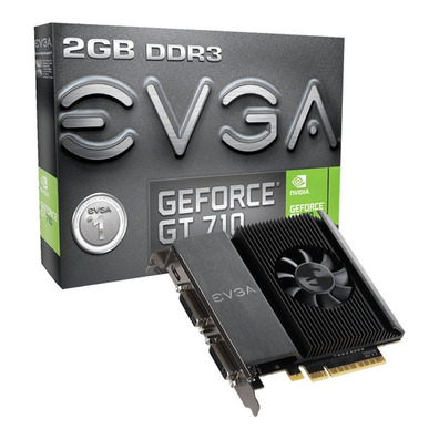 Tarjeta Gráfica EVGA Geforce GT710 2Go GDDR3 Low Profile