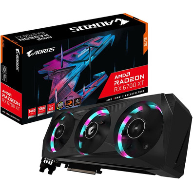 Tarjeta Gráfica Gigabyte RX 6700XT Elite 12 Go GDDR6