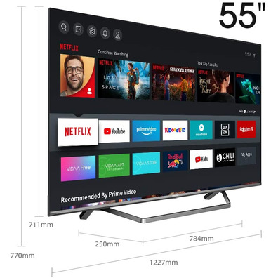 Televisión Hisense H55U7QF 55''ULED Smart TV 4K UHD