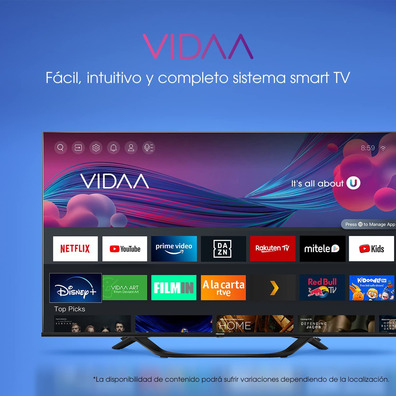 Televisión LED Hisense 43A63H 43''Smart TV 4K/Wifi/BT