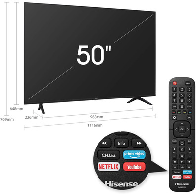 Televisor Hisense 50A7100F DLED 50'Smart TV/Wifi 4K UHD