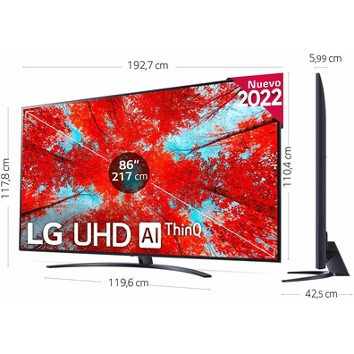 Téléviseur LG UHD TV 86UQ91006LA 86''Ultra HD 4K/Smart TV/WiFi