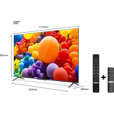 Téléviseur QLED 50''TCL 50C725 4K UHD Android TV