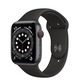 Apple Watch S6 44MM Gris Espacial con correa negra Sport Bande MG2E3TY/A