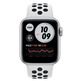 Apple Watch SE GPS/Cellulaire 40mm Caja Aluminio Plata / Correa Nike Deportiva Platino Puro y Negra