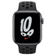 Apple Watch SE Nike 2021 GPS/Cellulaire 44 mm Gris Espacial / Correa Deportiva Nike Antracita Negro