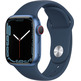 Apple Watch Series 7 GPS/Cellulaire 41 mm Caja de Aluminio en Azul / Correa deportiva Azul Abismo