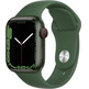 Apple Watch Series 7 GPS/Cellulaire 41 mm Caja de Aluminio en Verde / Correa deportiva Verde Trebol