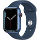 Apple Watch Series 7 GPS/Cellulaire 45 mm Caja de Aluminio en Azul / Correa deportiva Azul Abismo