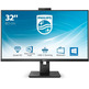 Monitor Profesional Philips 326P1H 31.5 " QHD/Webcam / Multimedia Negro