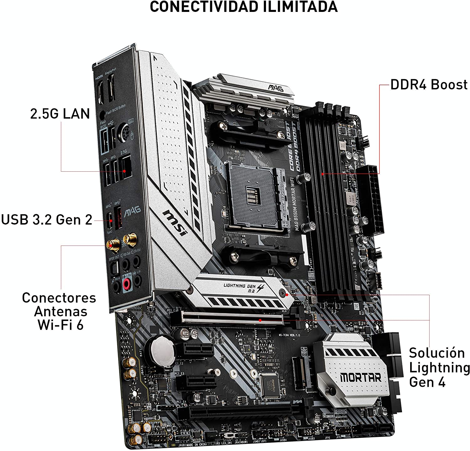 Gigabyte B550M K 1.0 Carte mère AMD B550 Emplacement AM4 Micro ATX :  : Informatique